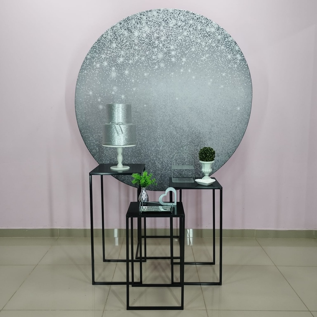 Kit Adulto Prata Com Glitter Número 5 - pampegueemonte