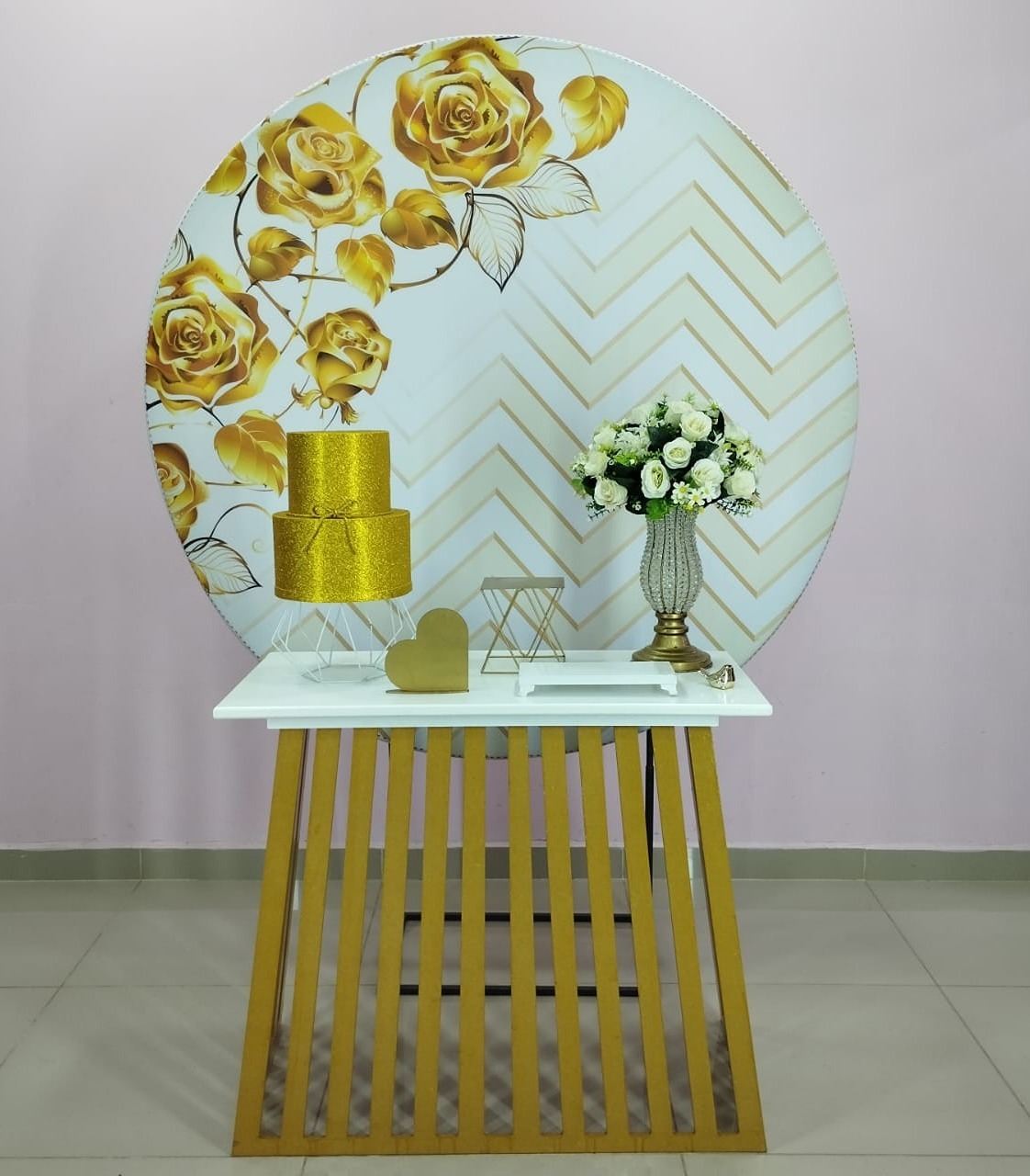 Kit Adulto Floral Dourado Número 9 - pampegueemonte