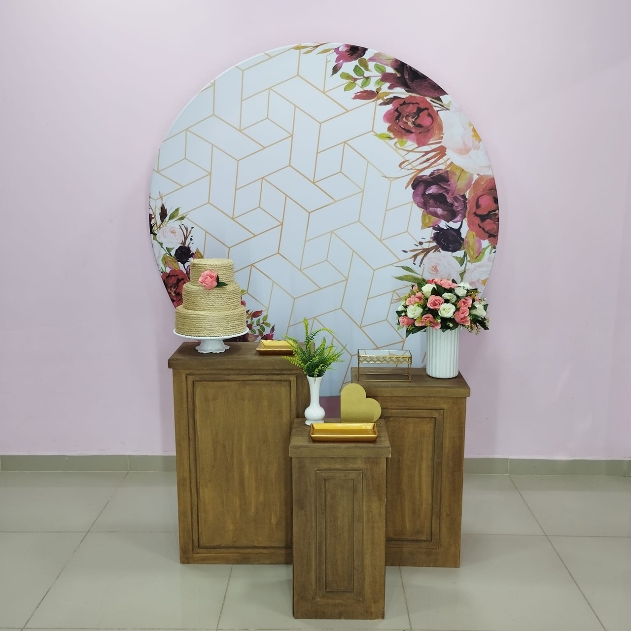 Kit Adulto Floral Salmão E Marsala Número 4 - pampegueemonte