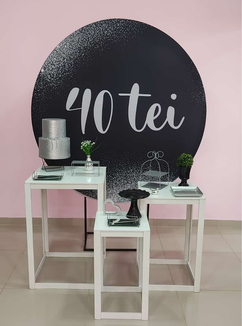 Kit 40Tei Prata E Preto Número 3 - pampegueemonte