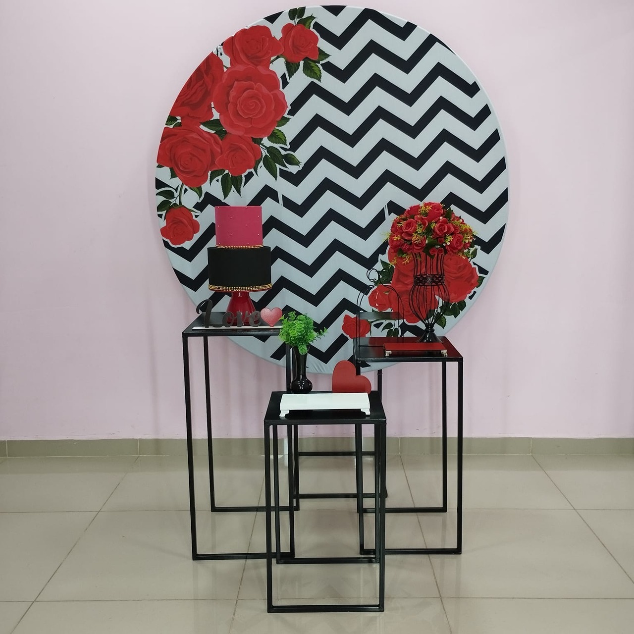 Kit Adulto Floral Vermelho E Preto Número 10 - pampegueemonte