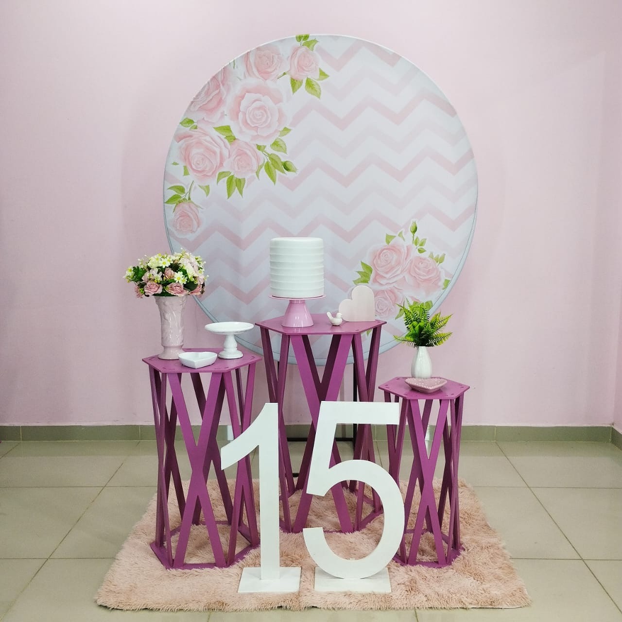 Kit Adulto Floral Rosa Numero 12 - pampegueemonte