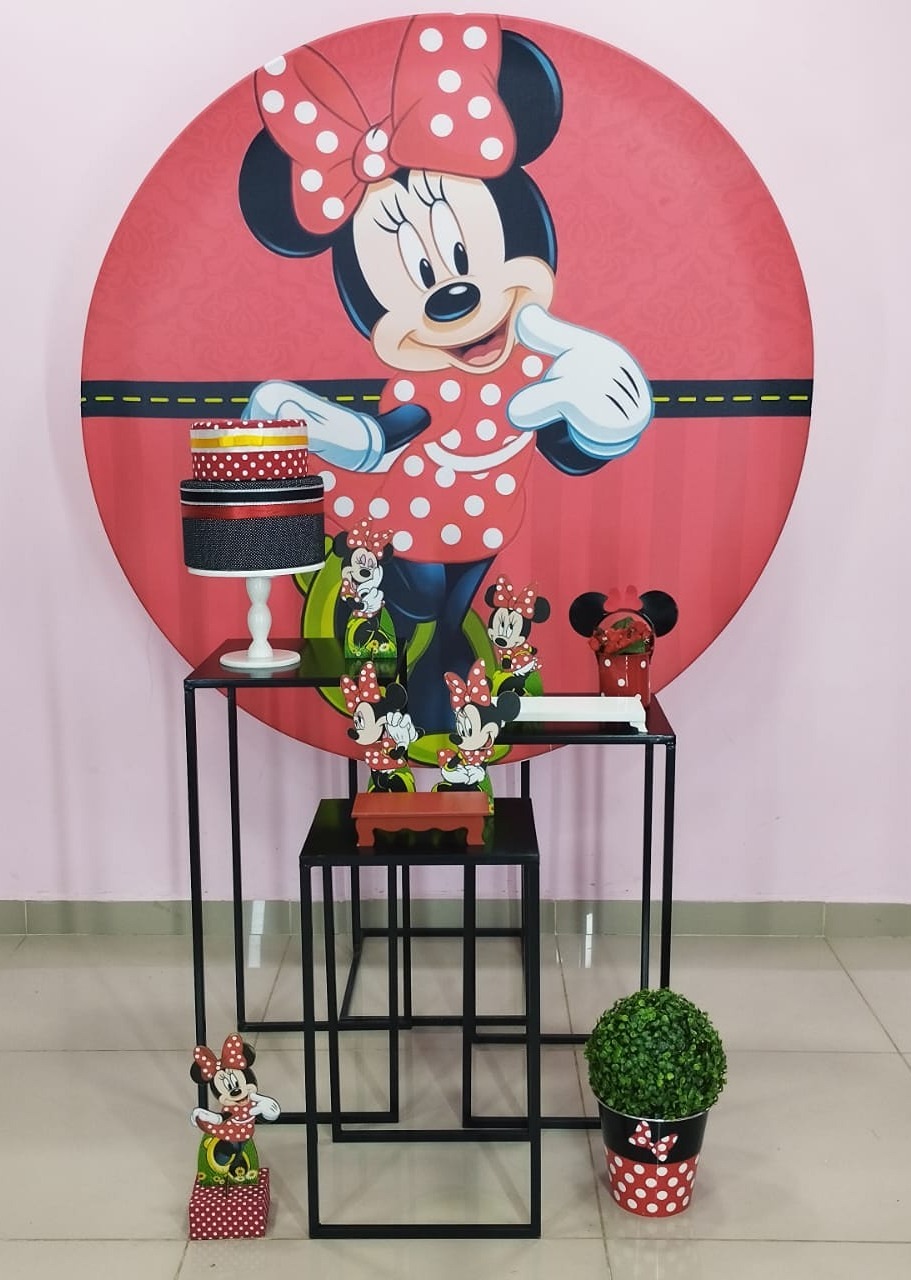 Kit Minnie Vermelha Numero 8 - pampegueemonte