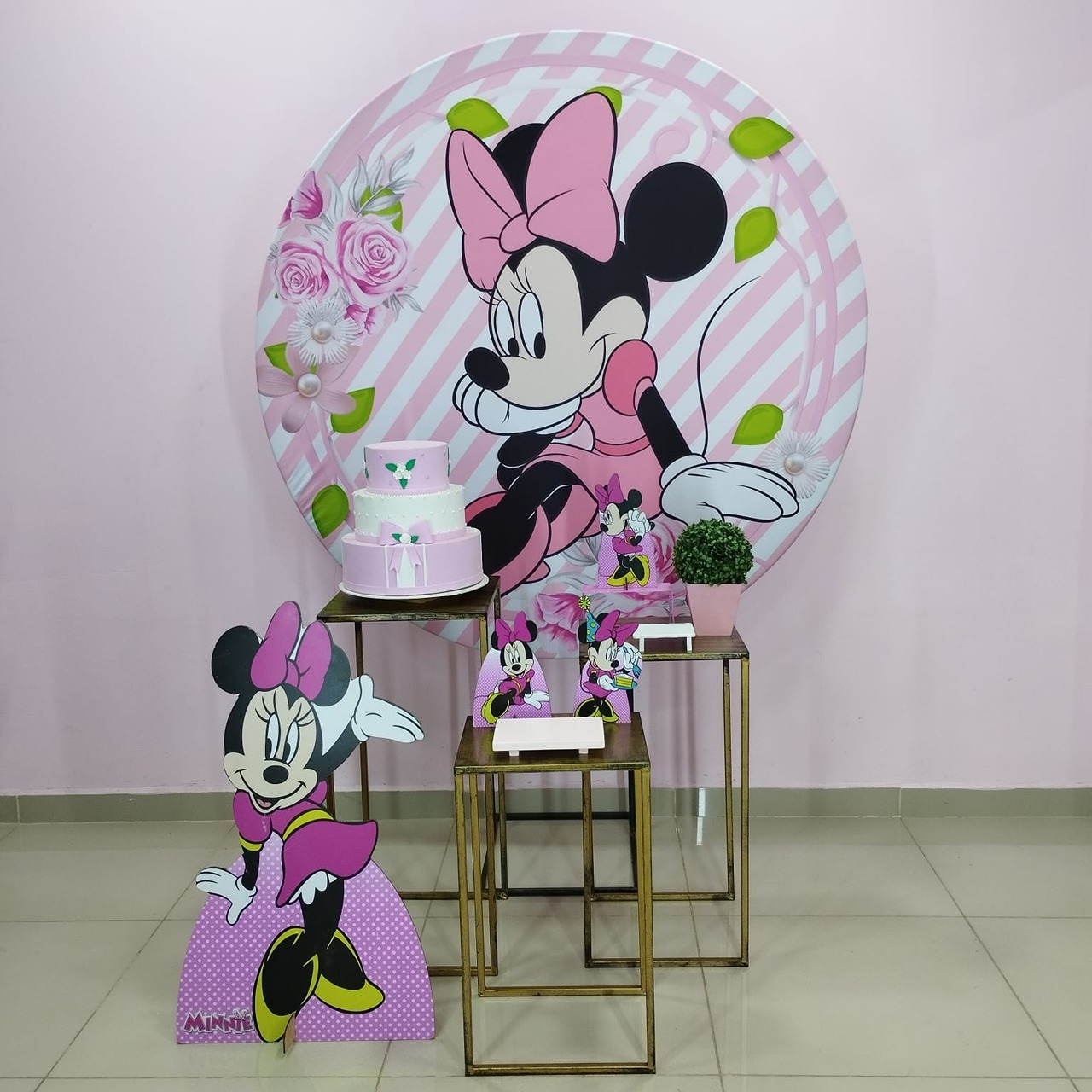 Kit Minnie Rosa Numero 8 - pampegueemonte