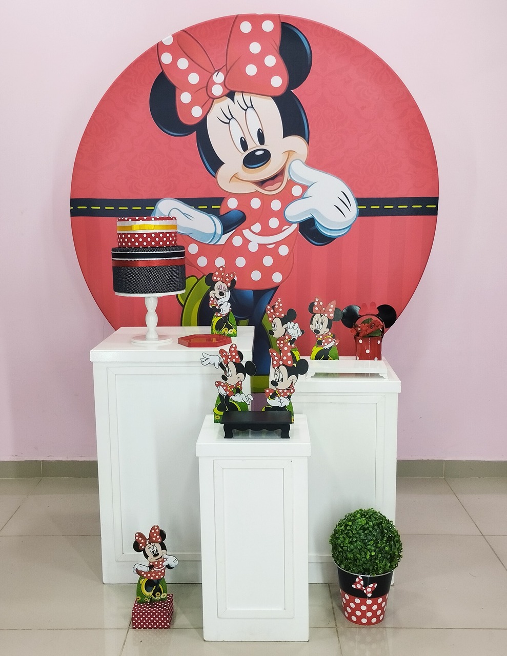Kit Minnie Vermelha Numero 7 - pampegueemonte