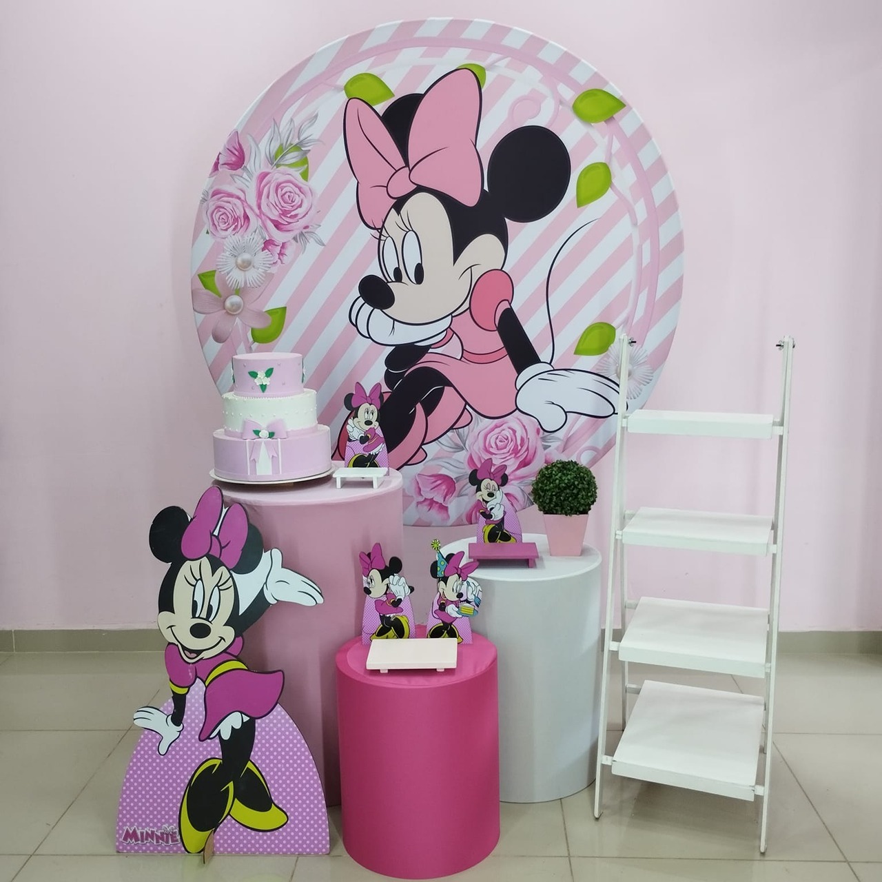 Kit Minnie Rosa Numero 2 - pampegueemonte