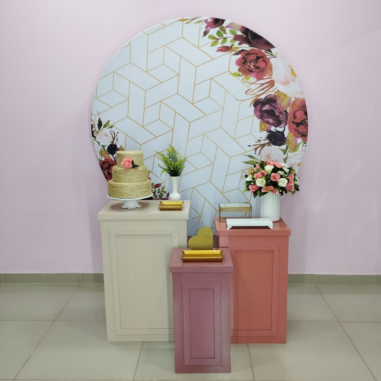 Kit Adulto Floral Salmão E Marsala Número 10 - pampegueemonte