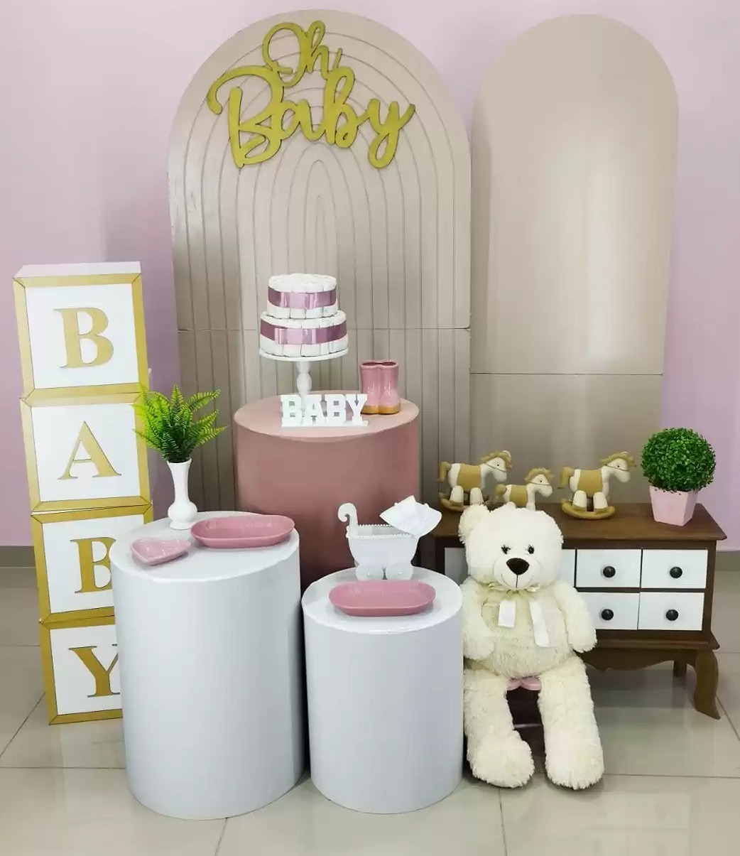 Kit Chá de Bebe Rosa Numero 1 - pampegueemonte