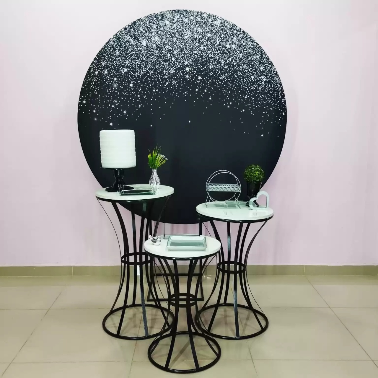 Kit Adulto Preto Com Glitter Prata Numero 2 - pampegueemonte
