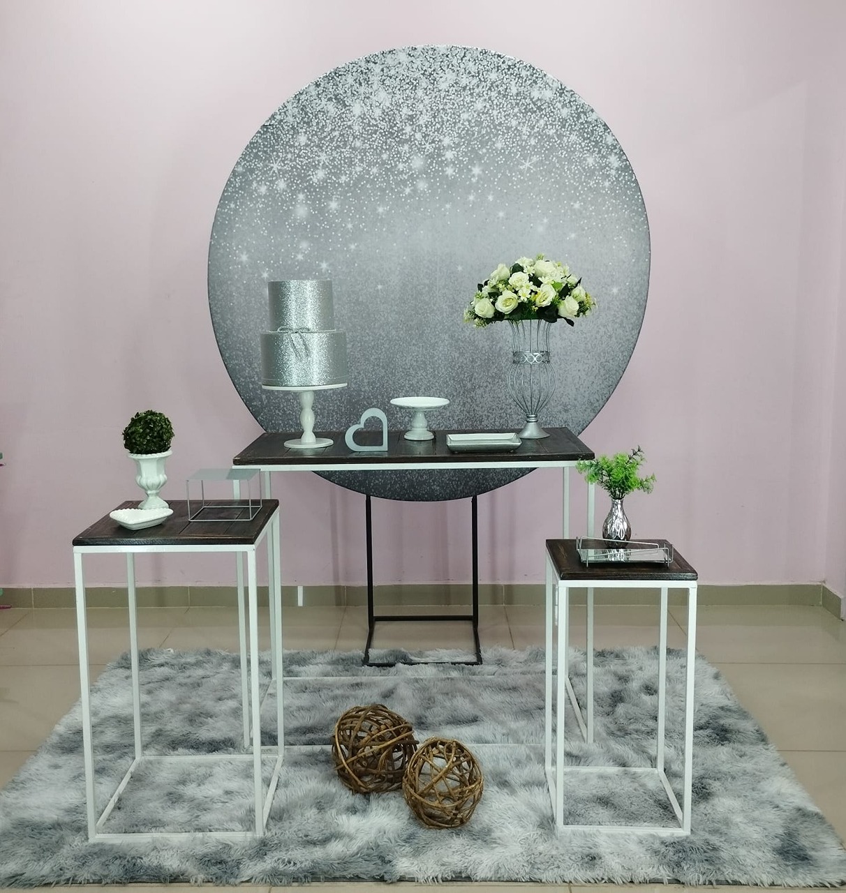 Kit Adulto Prata Com Glitter Número 1 - pampegueemonte