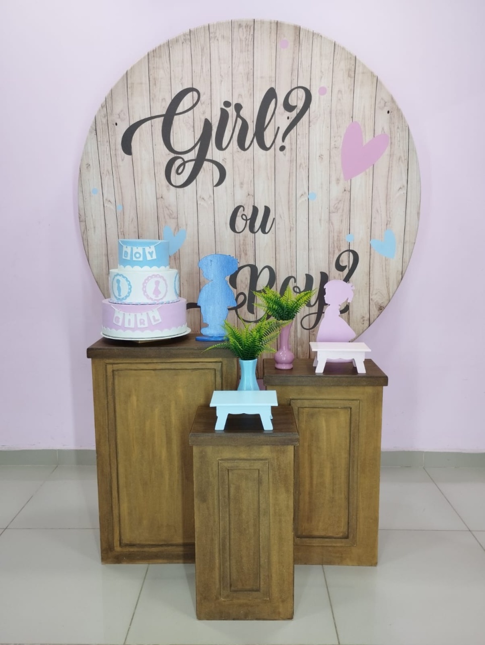 Kit Chá Revelação Rosa E Azul Numero 3 - pampegueemonte