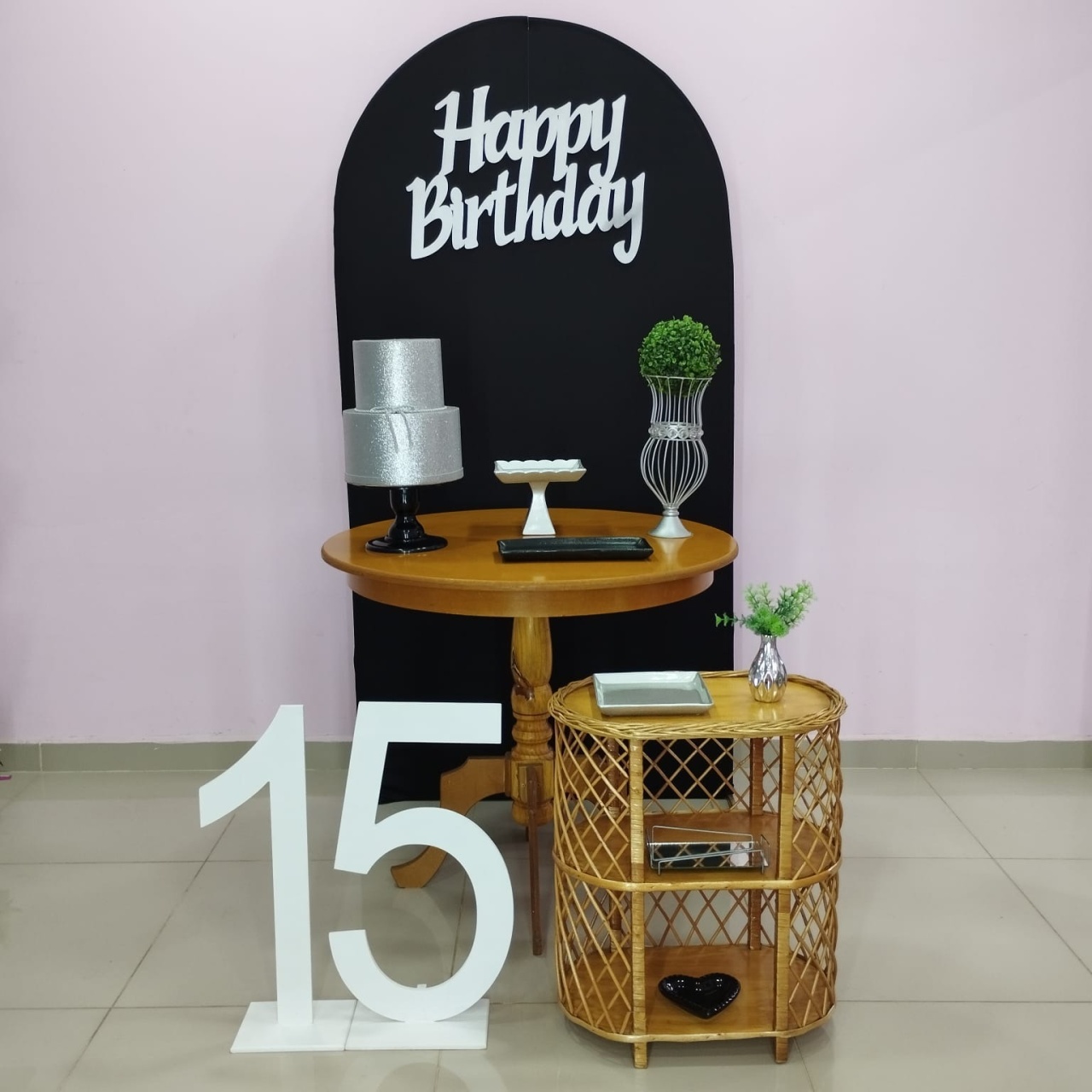 Kit Adulto 15 Anos Preto E Prata Numero 2 - pampegueemonte