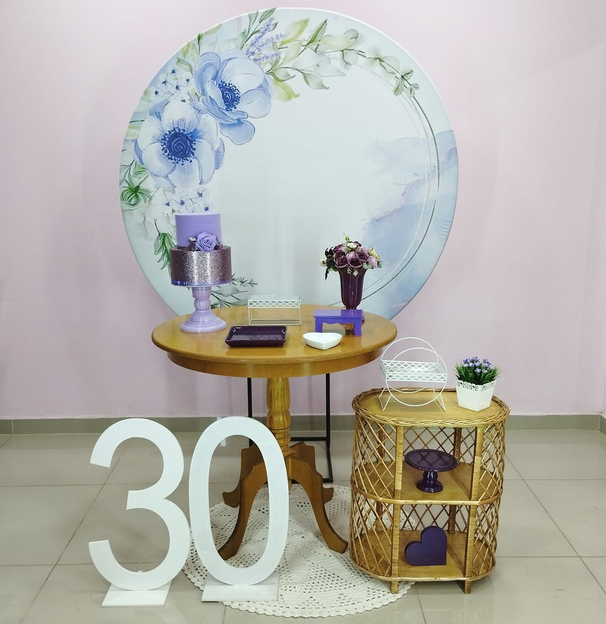 Kit Adulto Floral Lilás Número 9 - pampegueemonte