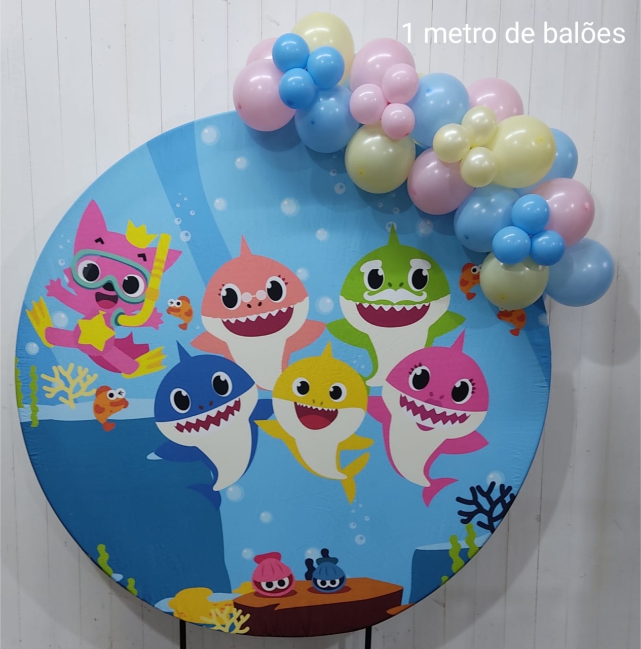 Arco de Balões 1 Metro Baby Shark - pampegueemonte