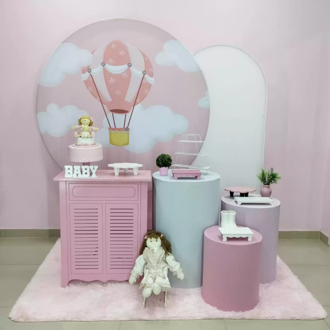 Kit Balão Rosa Numero 9 - pampegueemonte
