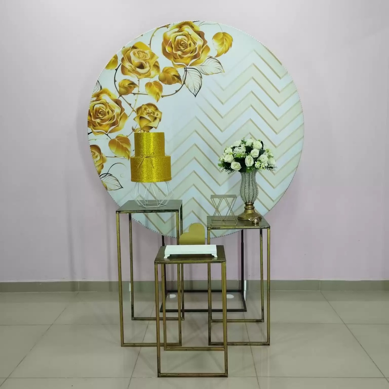 Kit Adulto Floral Dourado Número 5 - pampegueemonte