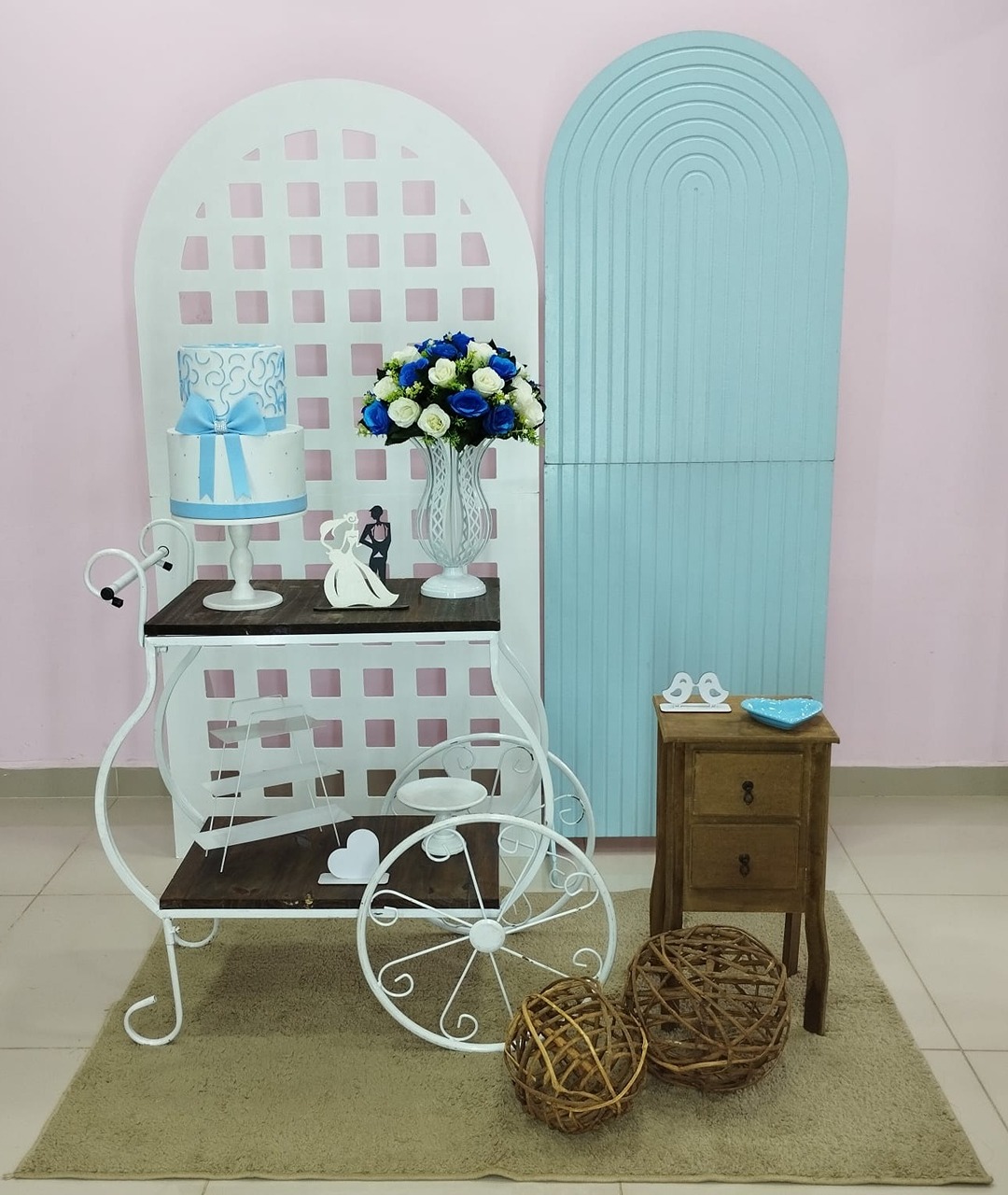 Kit Adulto Azul E Branco Numero 1  - pampegueemonte