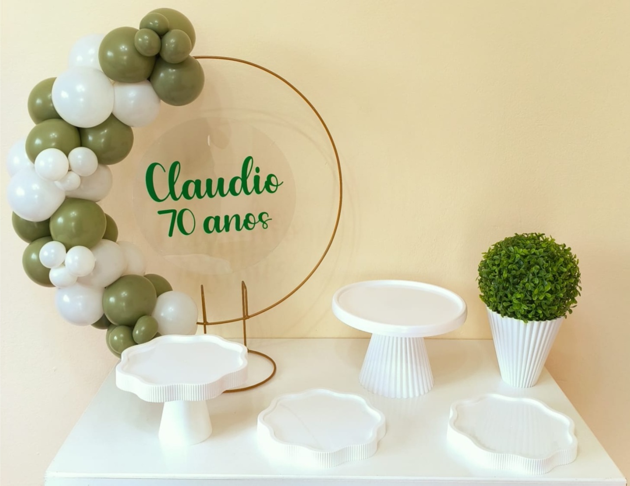 Mini Kit Personalizado Verde E Branco (Bronze) - pampegueemonte