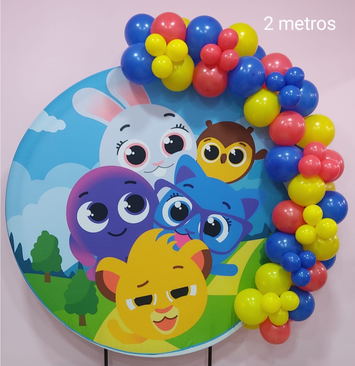 Arco de Balões 2 Metros Bolofofo - pampegueemonte