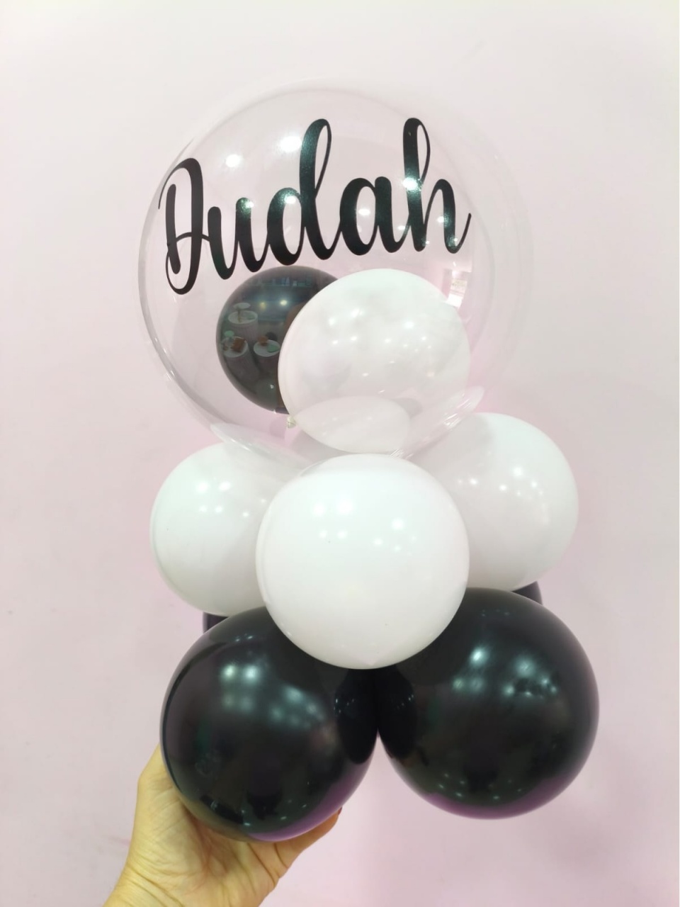 Bubble de Mesa 40Cm de Altura Preto E Branco - pampegueemonte