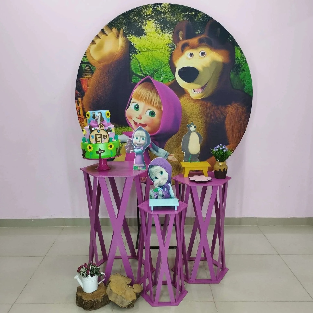 Kit Masha E O Urso Numero 7 - pampegueemonte