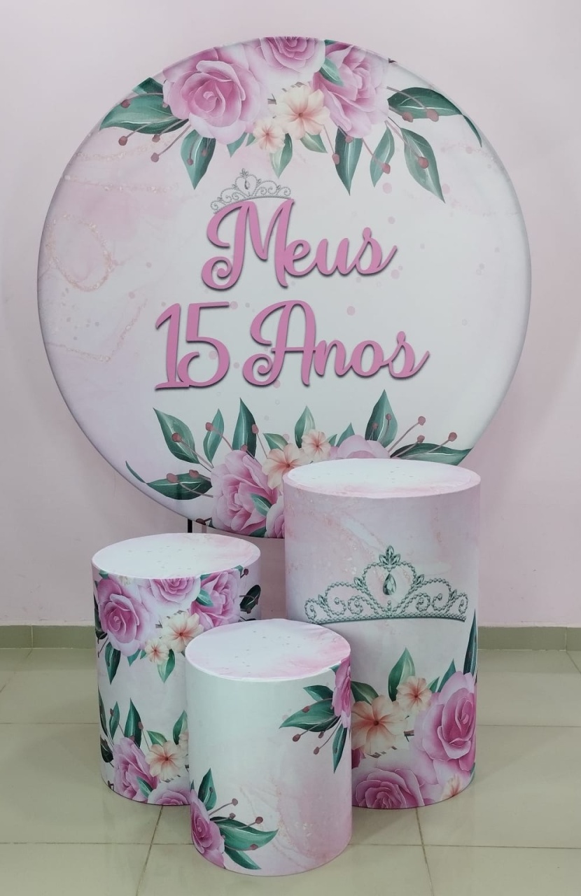 Kit 15 Anos Rosa Numero 6 - pampegueemonte