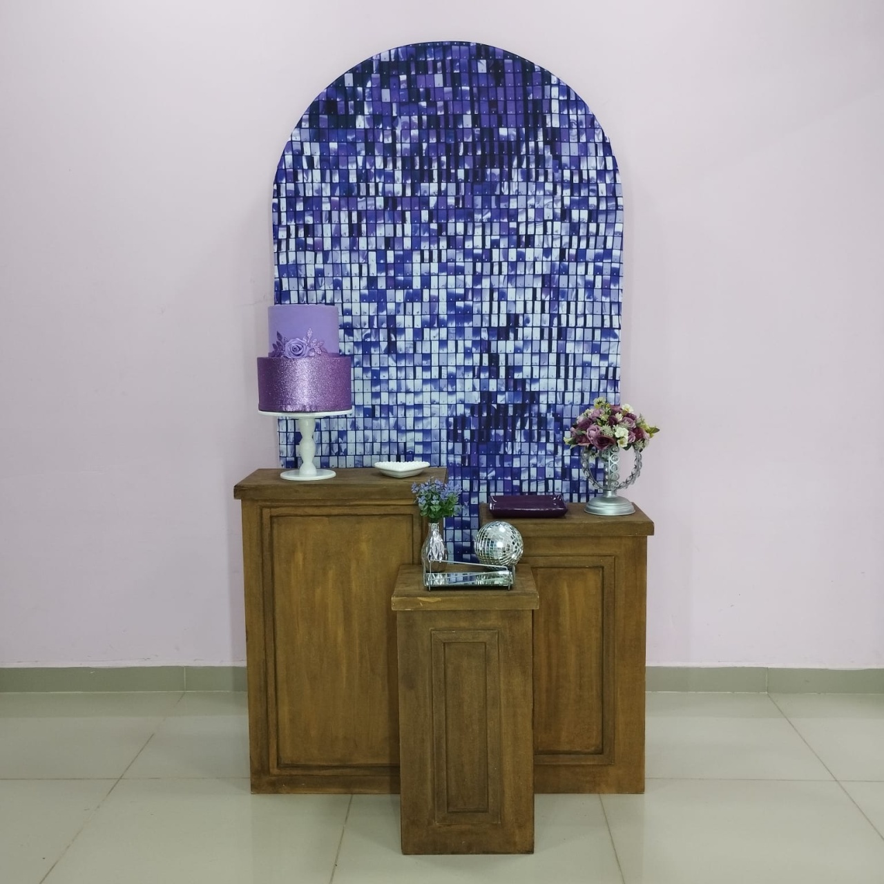 Kit Adulto Roxo E Prata Numero 6 - pampegueemonte