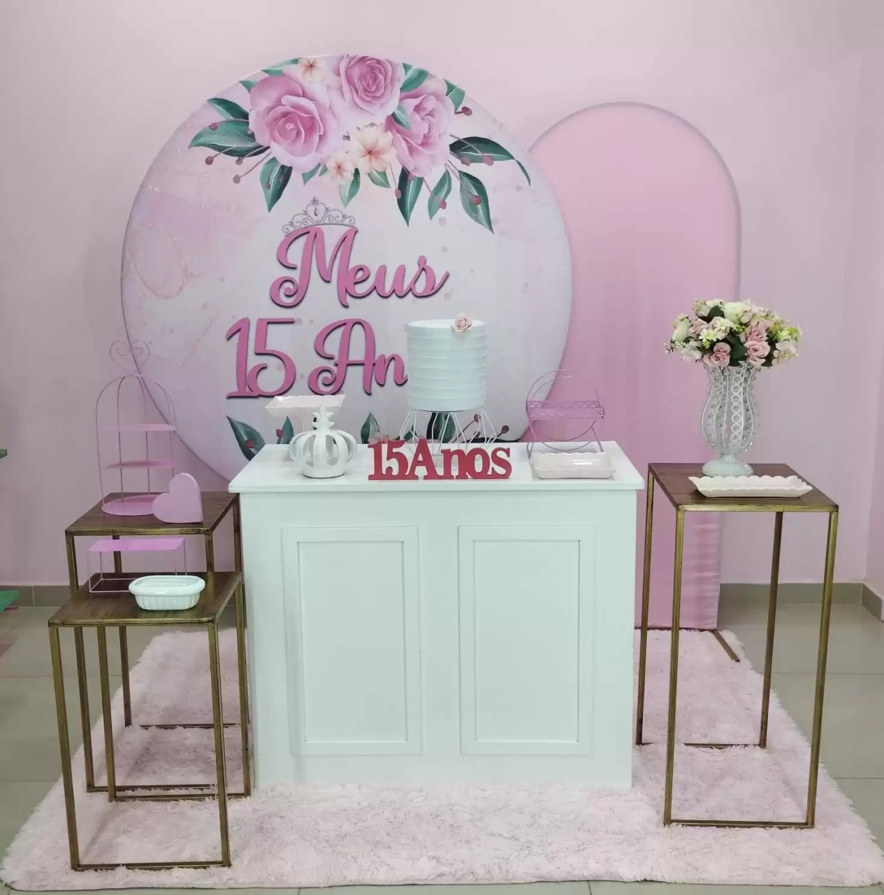 Kit 15 Anos Rosa Numero 2 - pampegueemonte