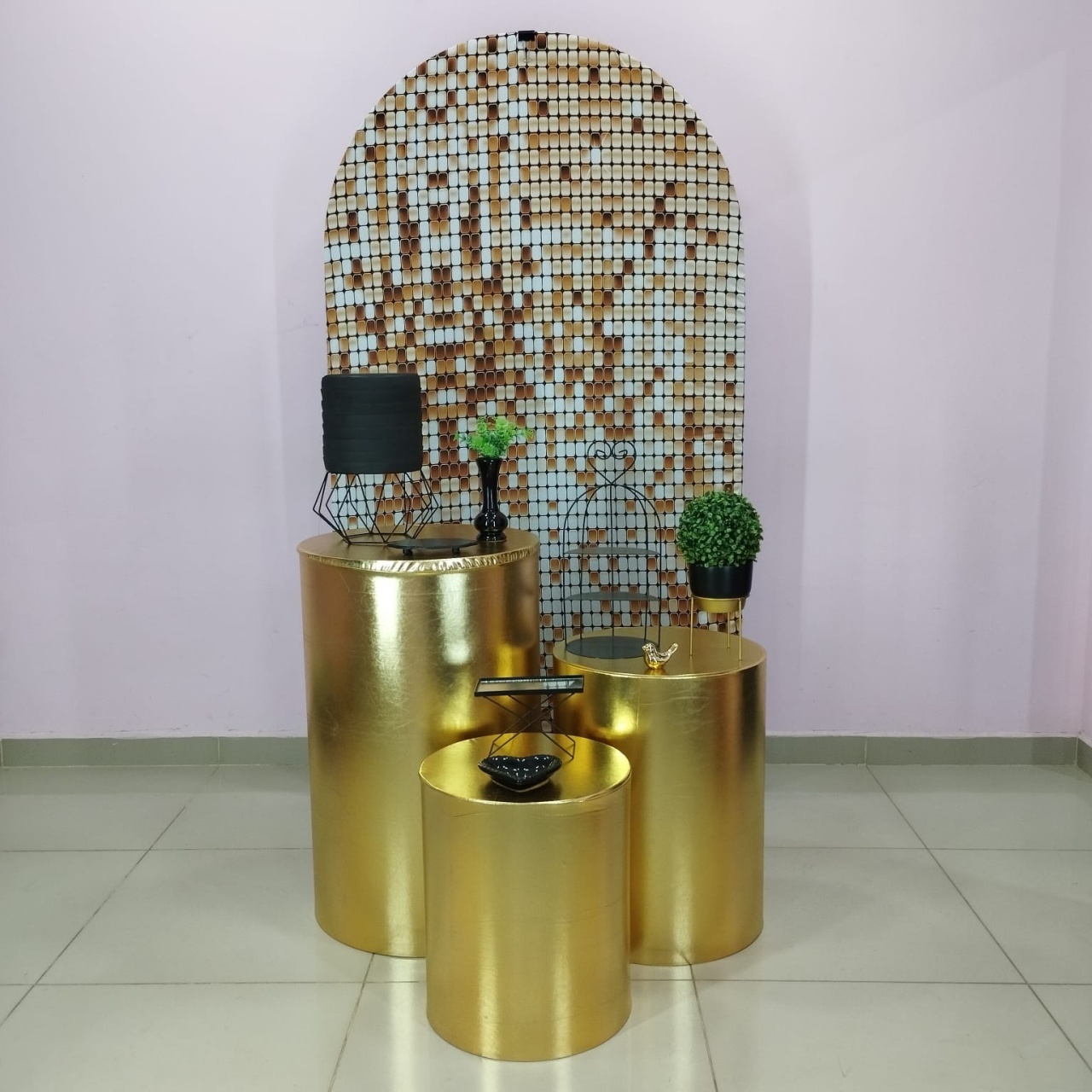 Kit Adulto Preto E Dourado Numero 2 - pampegueemonte