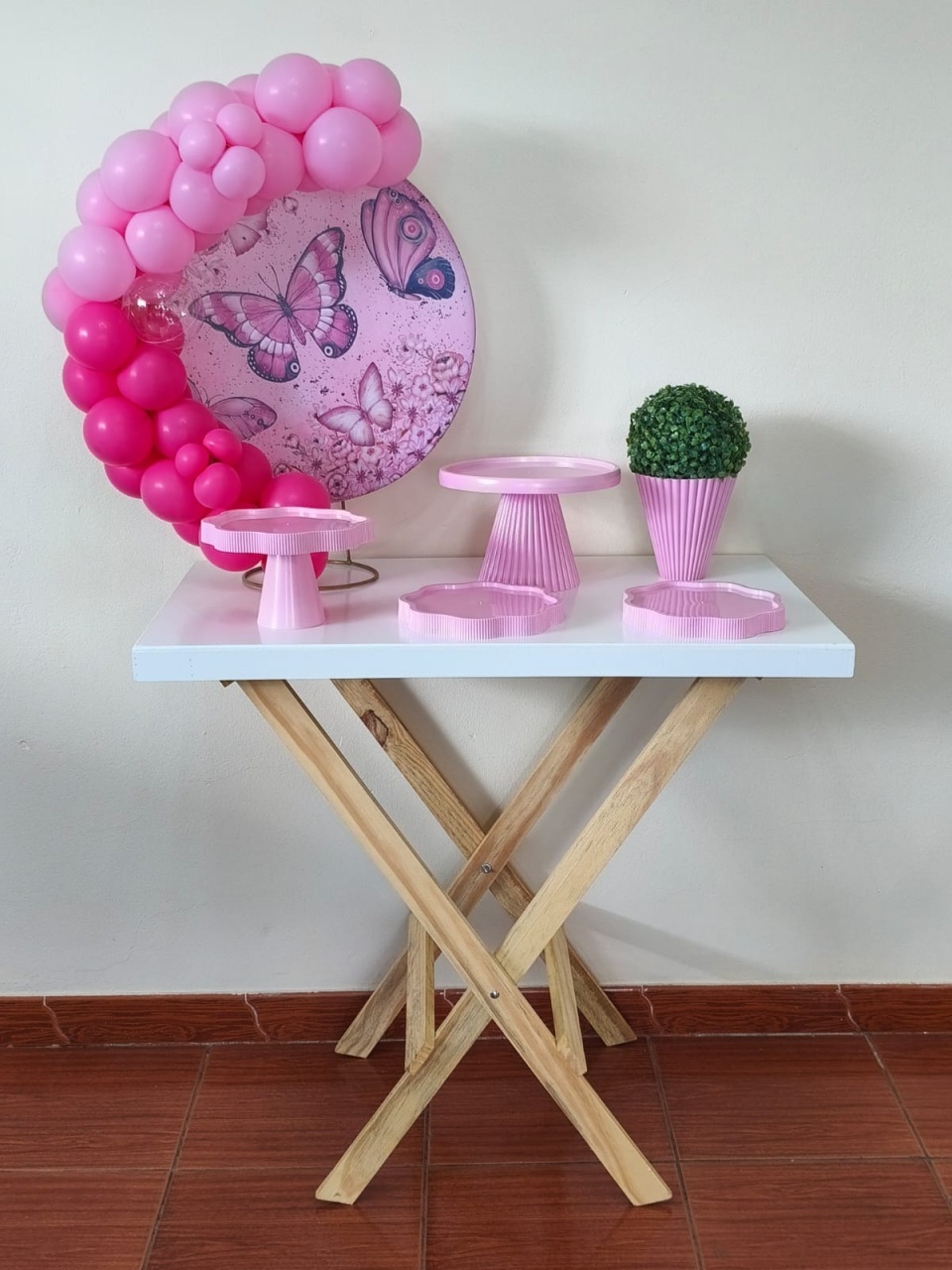 Mini Kit Borboleta Rosa (Prata) - pampegueemonte