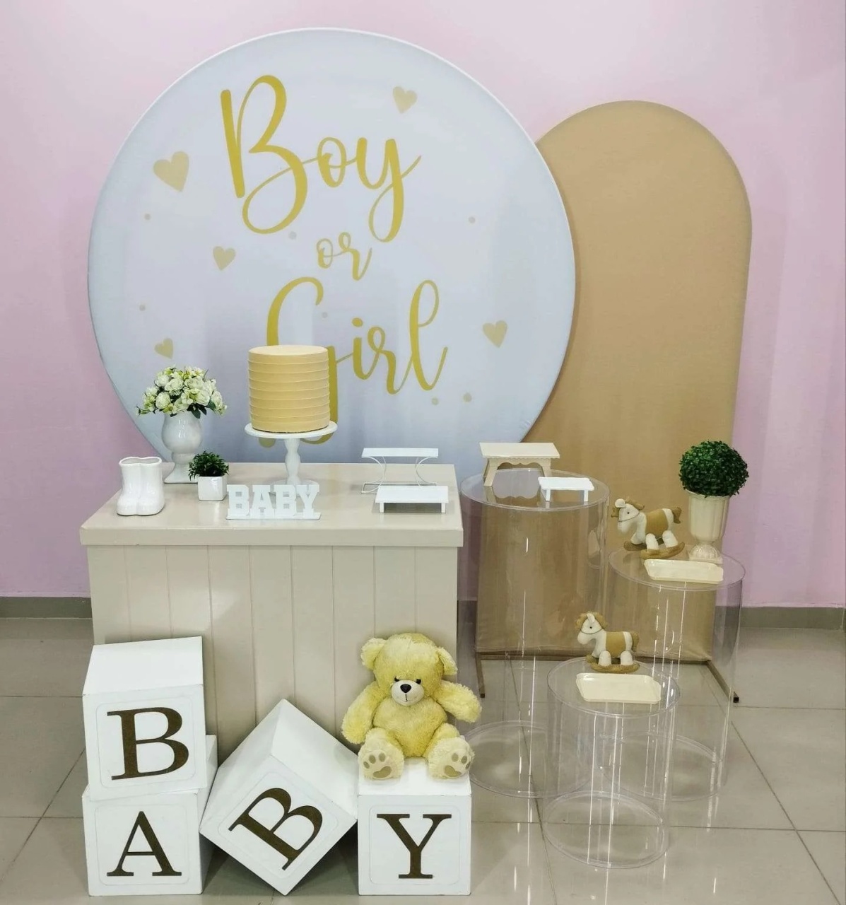 Kit Chá Revelação Branco Numero 5 - pampegueemonte