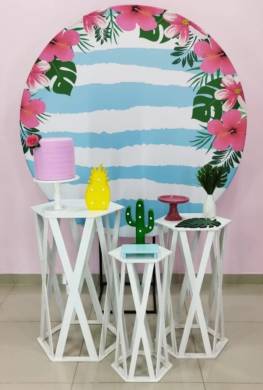 Kit Adulto Floral Azul E Pink Numero 10  - pampegueemonte