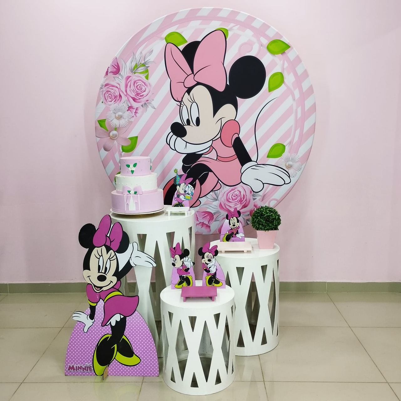 Kit Minnie Rosa Numero 11 - pampegueemonte