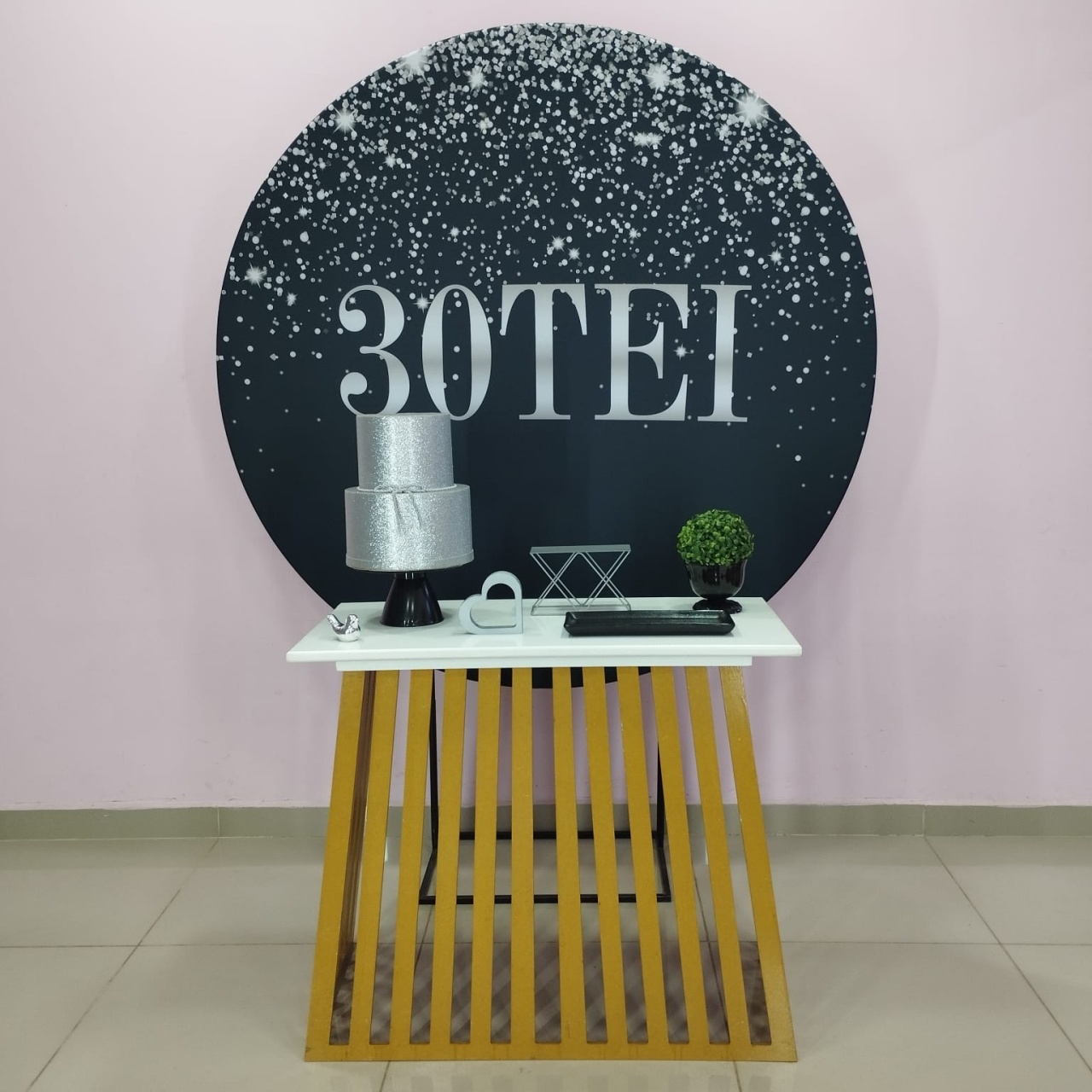 Kit 30Tei Prata E Preto Número 9 - pampegueemonte