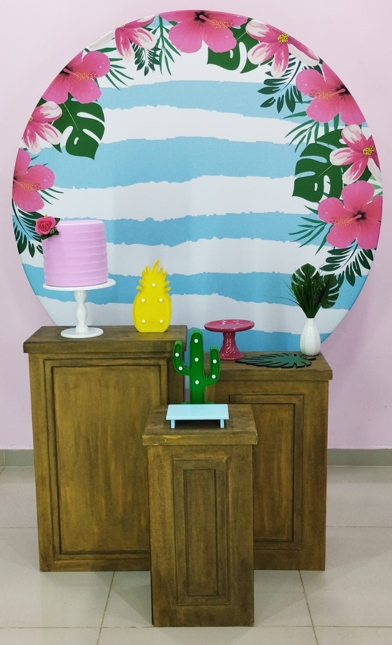 Kit Adulto Floral Azul E Pink Numero 8 - pampegueemonte