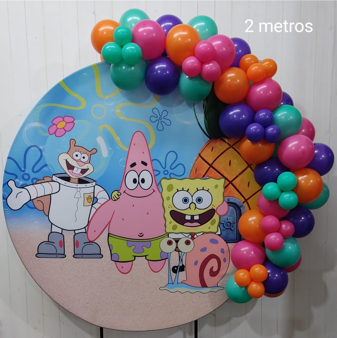 Arco de Balões 2 Metros Bob Esponja - pampegueemonte