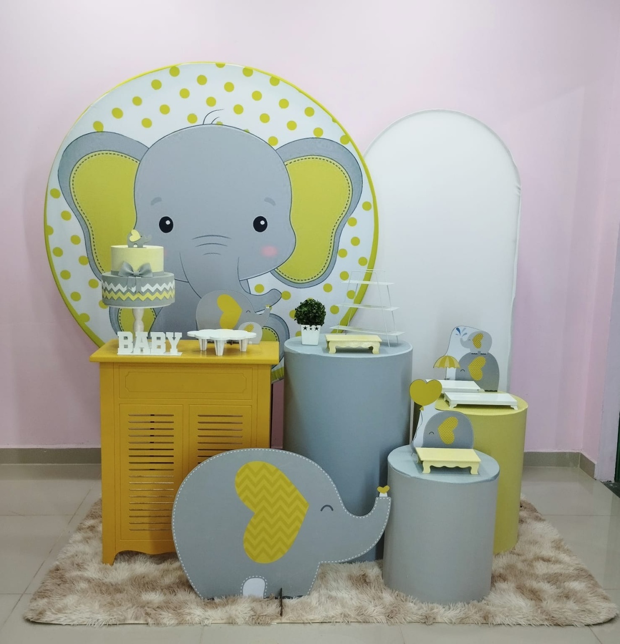 Kit Elefante Amarelo Numero 1 - pampegueemonte