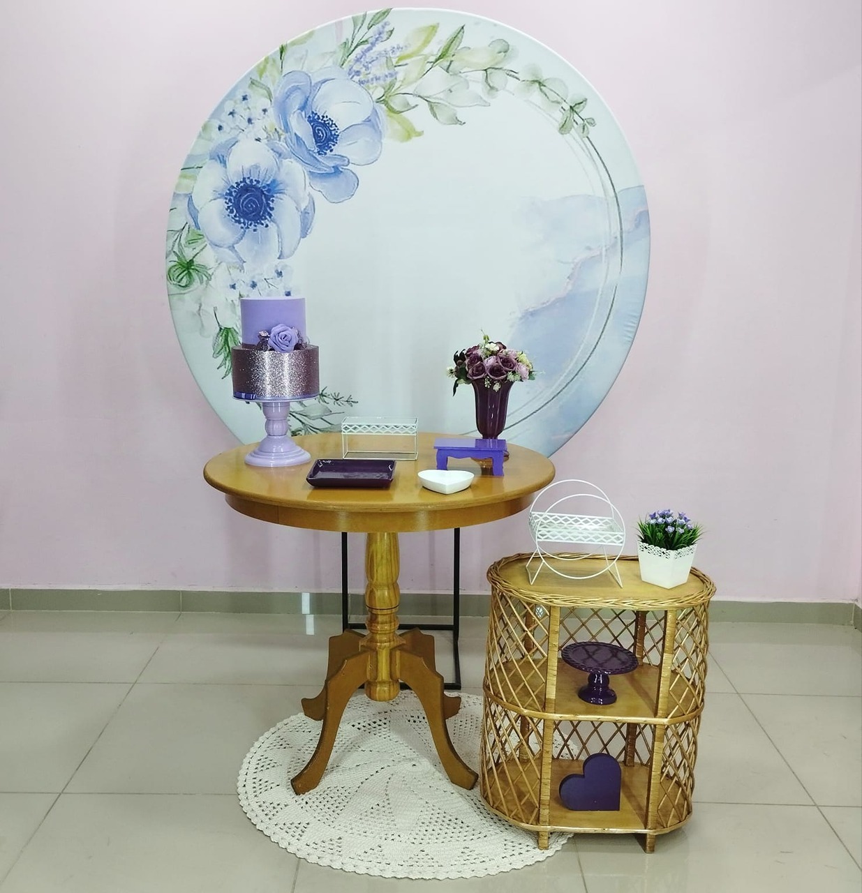 Kit Adulto Floral Lilás Número 8 - pampegueemonte