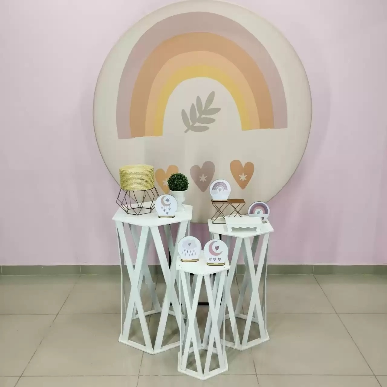 Kit Arco Íris Boho Numero 3 - pampegueemonte