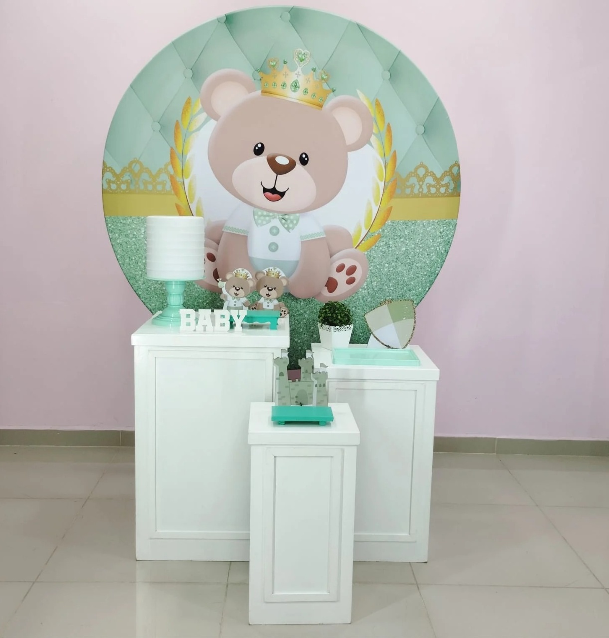 Kit Urso Realeza Verde Numero 17 - pampegueemonte