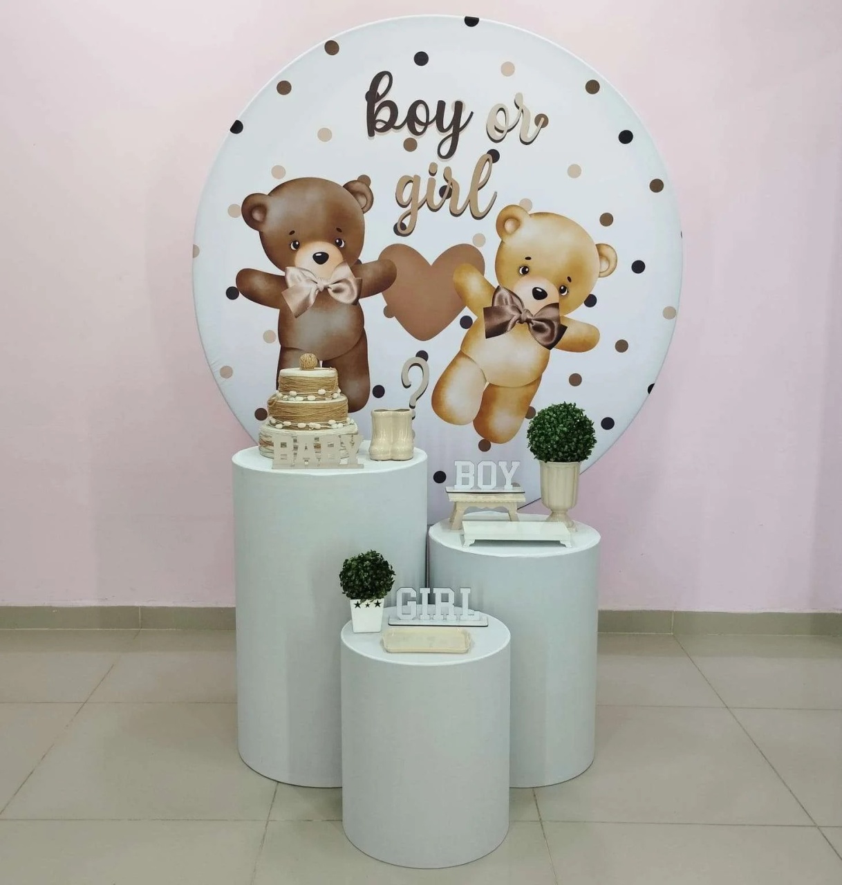 Kit Chá Revelação Urso Numero 6 - pampegueemonte