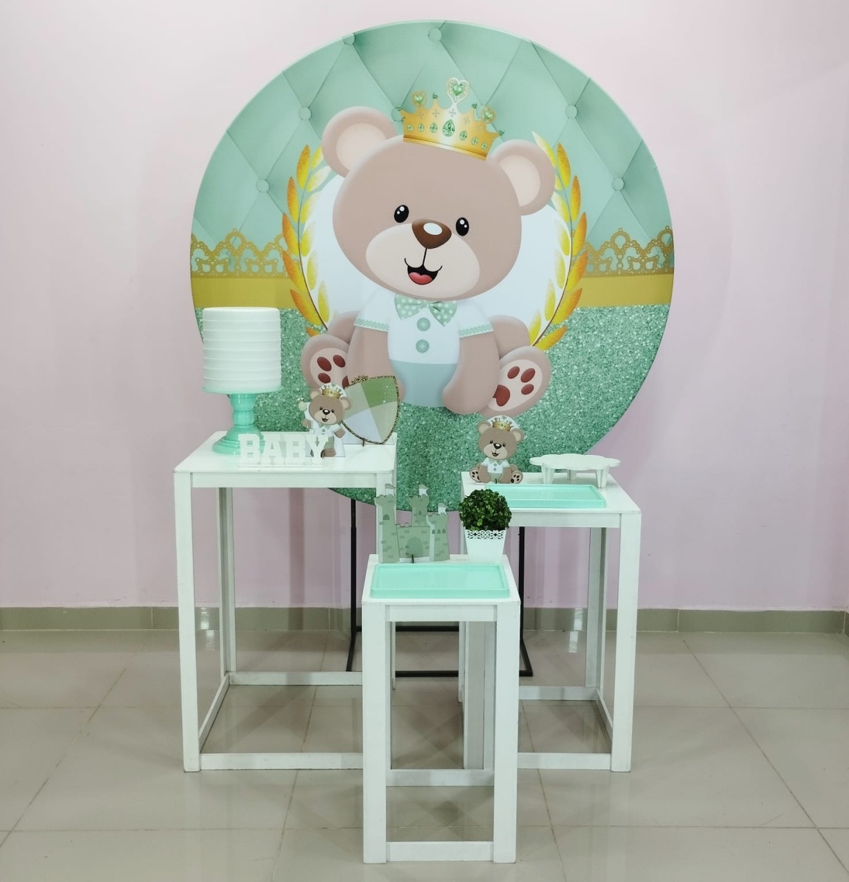 Kit Urso Realeza Verde Numero 12 - pampegueemonte