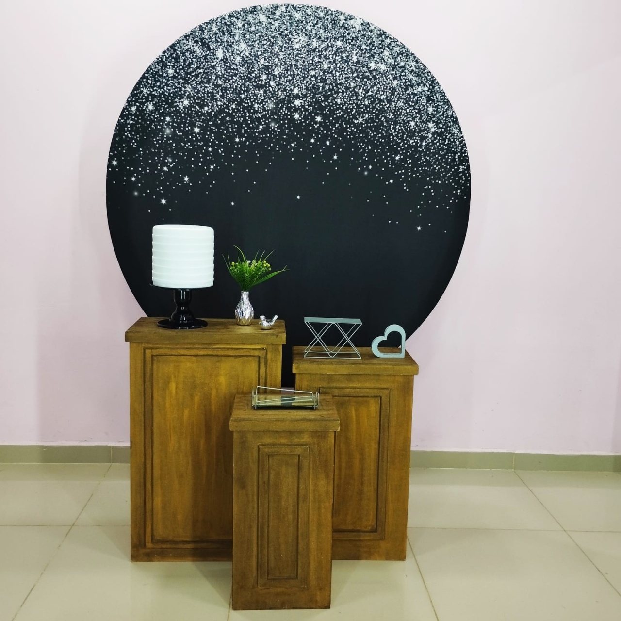 Kit Adulto Preto Com Glitter Prata Numero 4 - pampegueemonte