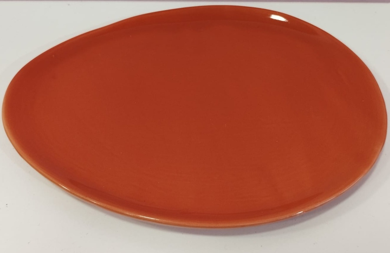Suporte de Doce Louça Laranja Oval - pampegueemonte