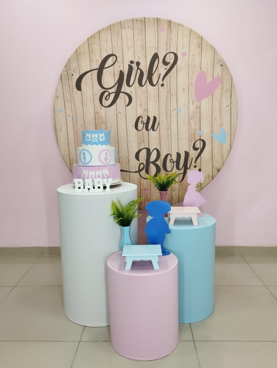Kit Chá Revelação Rosa E Azul Numero 6 - pampegueemonte