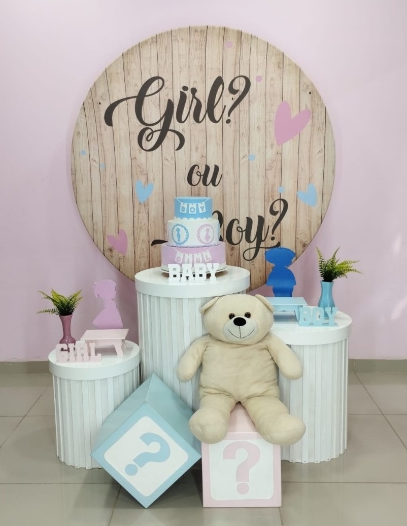 Kit Chá Revelação Rosa E Azul Numero 18 - pampegueemonte