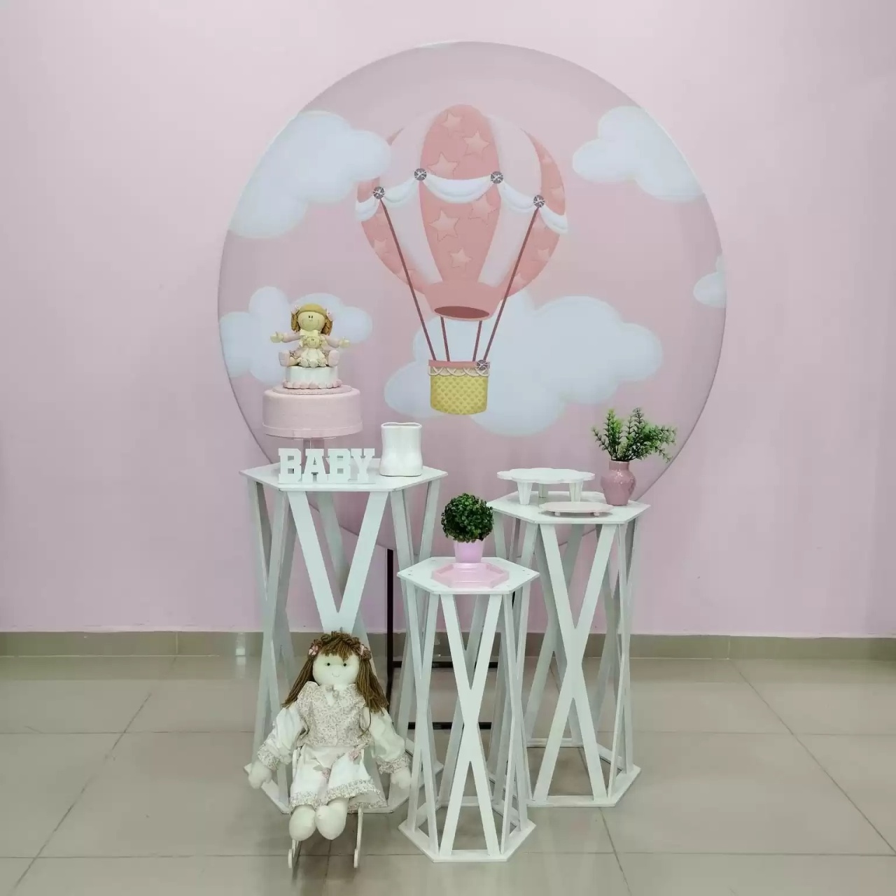 Kit Balão Rosa Numero 15 - pampegueemonte
