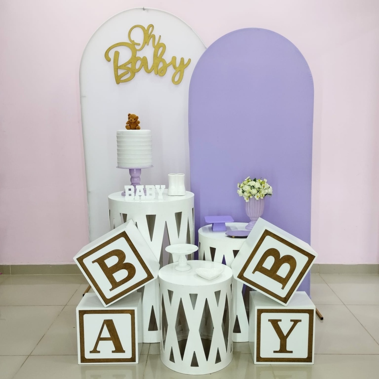 Kit Chá de Bebê Lilás Numero 9 - pampegueemonte