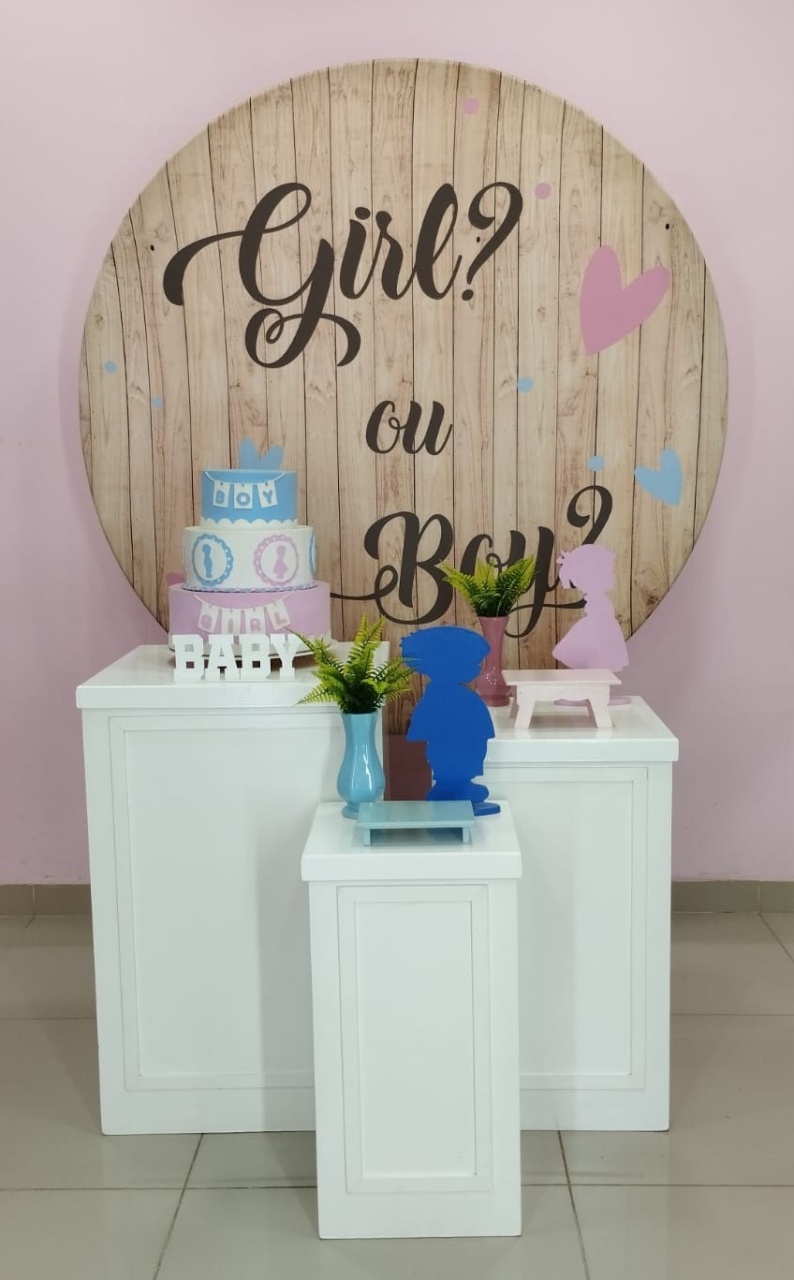 Kit Chá Revelação Rosa E Azul Numero 9 - pampegueemonte
