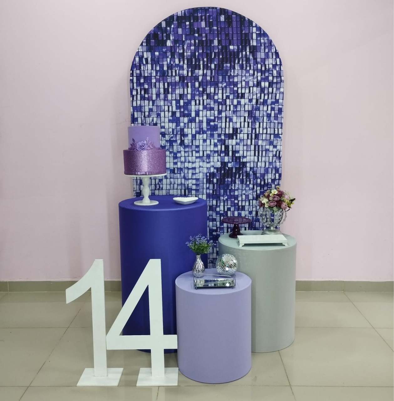 Kit Adulto Roxo E Prata Numero 5 - pampegueemonte